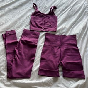 Set Active Sculptflex Leggings, Bike Shorts and Top in Cabo